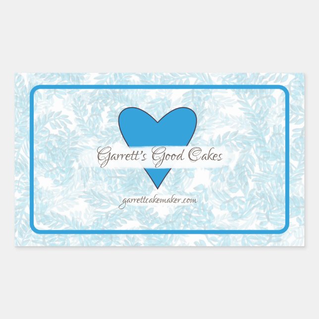 Adesivo Retangular Folhas e Corações Florais (Frente)