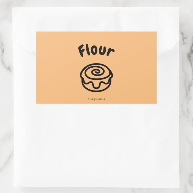 Adesivo Retangular Food Label Sticker (Bolsa)
