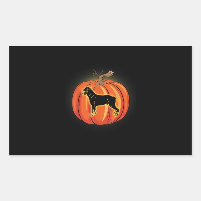 Adesivo Retangular foqueiro de abóbora de abóbora de halloween (Frente)