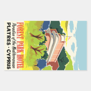 Adesivo Retangular Forest Park Hotel (Gessos Cyprus) Vector formato