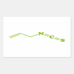 Adesivo Retangular Fórmula molecular do Isothiocyanate do Allyl de