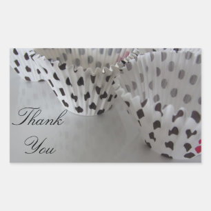 Adesivo Retangular Forros do cupcake das bolinhas