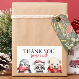 Adesivo Retangular Foto de Natal do primeiro aniversario de Winter On