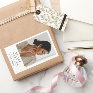 Adesivo Retangular Foto do Elegant Modern Jewelry Designer