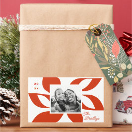 Adesivo Retangular Foto Graphic Poinsettia Holiday