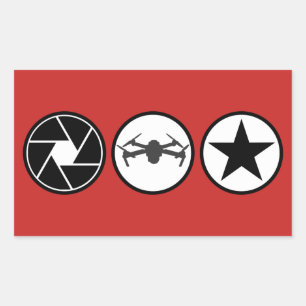 Adesivo Retangular Fotógrafo aéreo DJI Mavic EUA