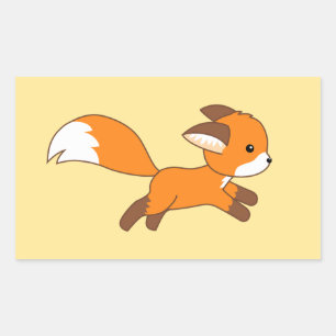 Adesivo Retangular Fox bonito do corredor