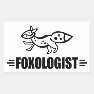 Adesivo Retangular Fox Engraçada
