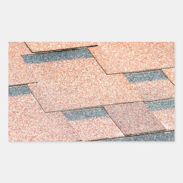 Adesivo Retangular Fragmento impermeável de cobertura de um teto (Frente)