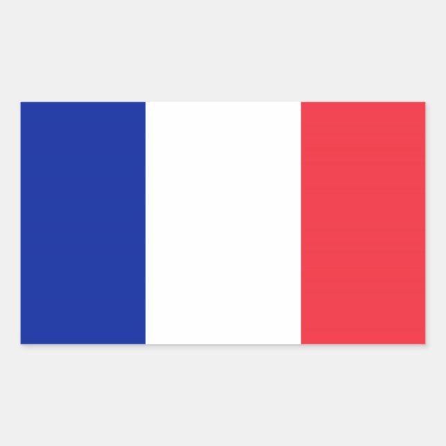 Adesivo Retangular France Flag (Frente)