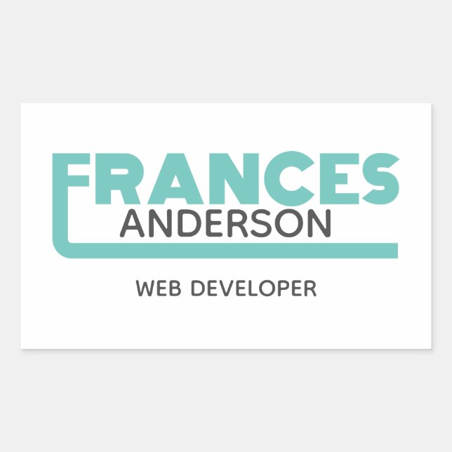 Adesivo Retangular Frances (Frente)