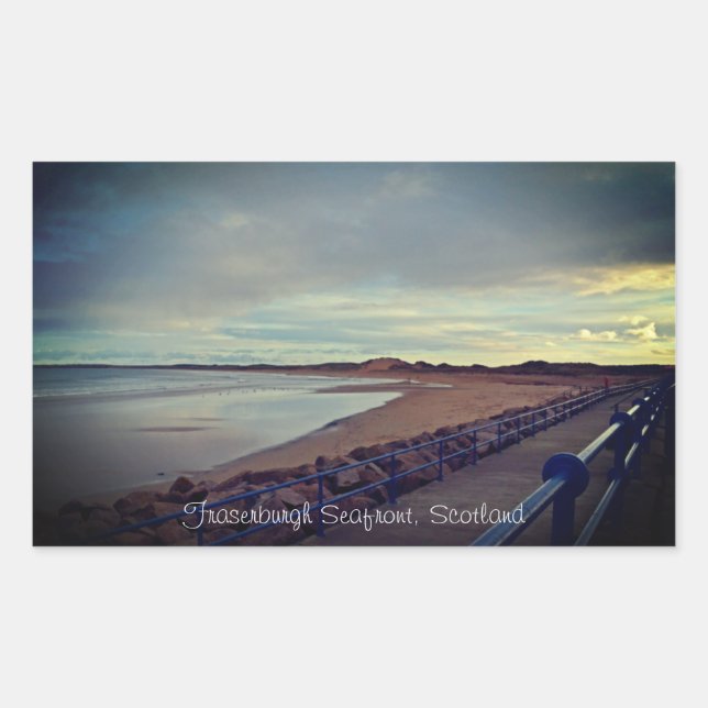 Adesivo Retangular Fraserburgh Bay Seafront Walk, Escócia (Frente)