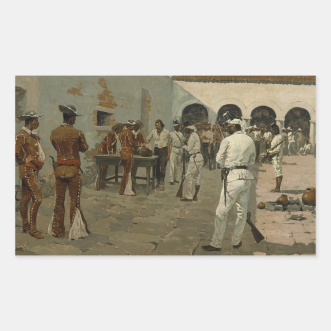 Adesivo Retangular Frederic Remington - A Expedição Mais Importante (Frente)