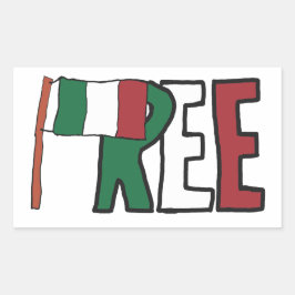 Adesivo Retangular Free Itália