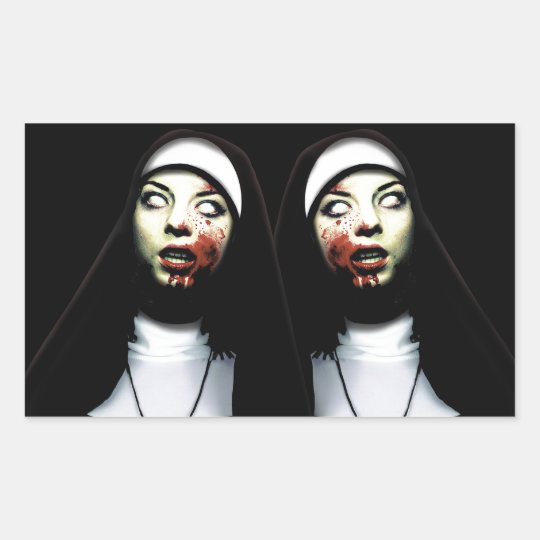 Adesivo Retangular Freiras do horror
