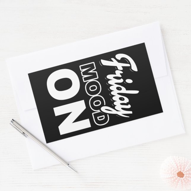 Adesivo Retangular Friday mood ON (Envelope)