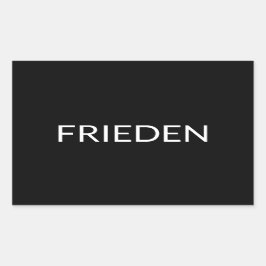 Adesivo Retangular Frieden black white German peace moderno