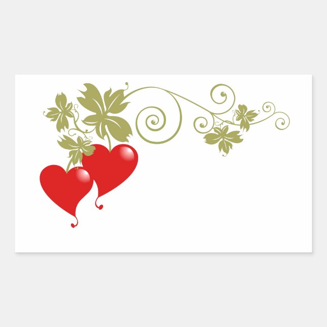 Adesivo Retangular Fruta de amor (Frente)