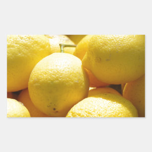 Adesivo Retangular Fruta: Limões