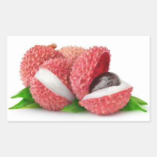 Adesivo Retangular Frutas de Lychee