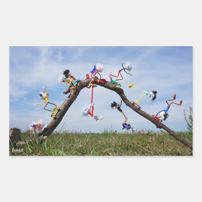 Adesivo Retangular Fubby's die aan het Skaten zijn. (Frente)