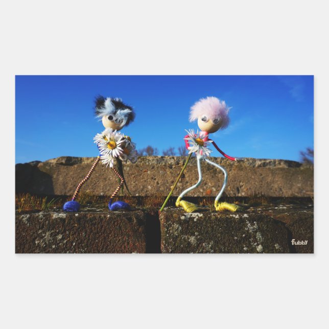 Adesivo Retangular Fubby's die elkaars Valentijn zijn. (Frente)