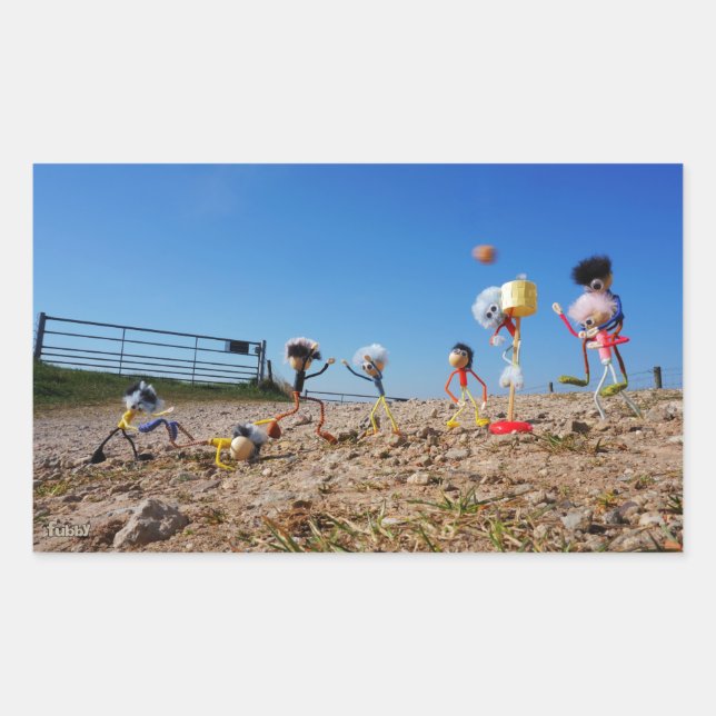 Adesivo Retangular Fubby's die korfballen, winnen of verliezen. (Frente)