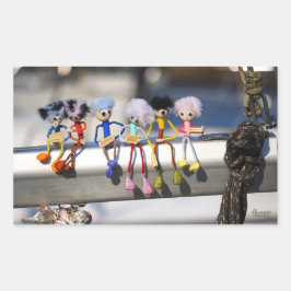 Adesivo Retangular Fubby's op giek in 'Manhatten' poster.