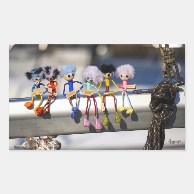 Adesivo Retangular Fubby's op giek in 'Manhatten' poster. (Frente)