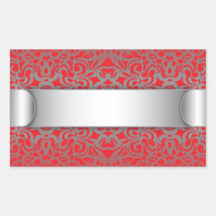 Adesivo Retangular Fundo de abstrato Floral do Sticker