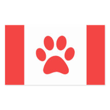 Funny Paw Canada Flag