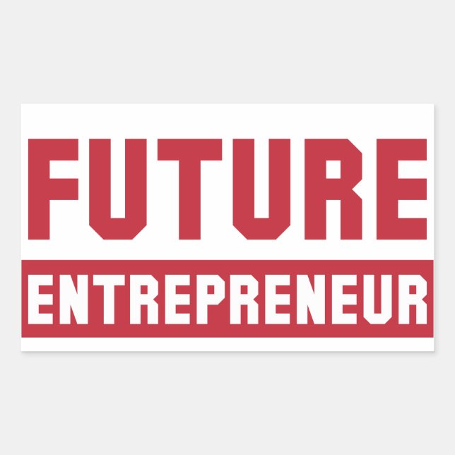 Adesivo Retangular Futuro Empreendedor, Empreendedorismo (Frente)