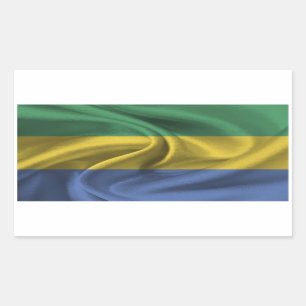 Adesivo Retangular Gabão Flag