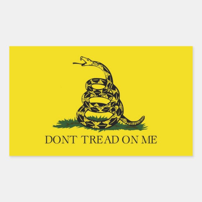 Adesivo Retangular Gadsden Flag Dont Me Engana Política (Frente)
