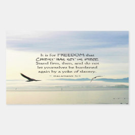 Adesivo Retangular Galácicos 5:1 Para o Cristo LIBERDADE nos libertou