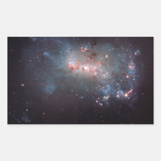 Adesivo Retangular Galáxia Irregular NGC 4449 Caldwell 21 (Frente)