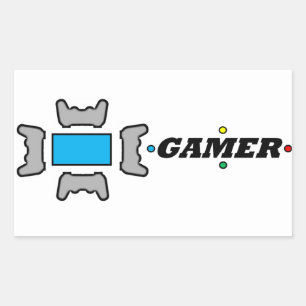 Adesivo Retangular GAMER Sticker