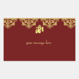 Adesivo Retangular Ganesh Wedding Stickers