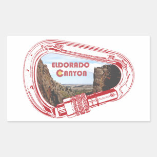 Adesivo Retangular Garganta do eldorado que escala Carabiner