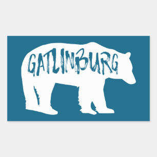 Adesivo Retangular Gatlinburg Tennessee Bear