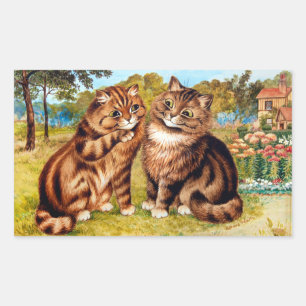 Adesivo Retangular Gato Sussurro, Louis Wain