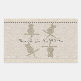 Adesivo Retangular Gatos Engraçados Artesanatos De Crafster Feitos Pa