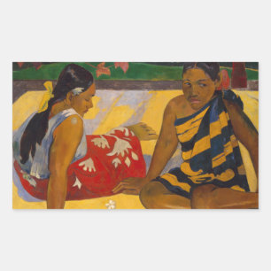 Adesivo Retangular Gauguin French Polynesia Tahiti Women Painting