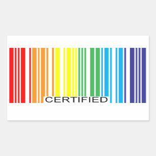 Adesivo Retangular Gay certificado