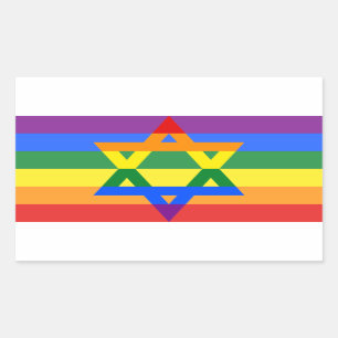 Adesivo Retangular Gay Jew Sticker