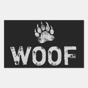 Adesivo Retangular Gay Urso Orgulho do Urso com Pata do Urso