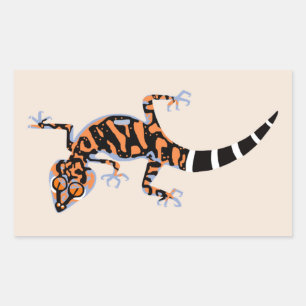Adesivo Retangular Gecko - vinheta retangular