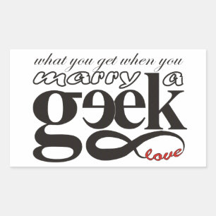 Adesivo Retangular Geek & amor infinito