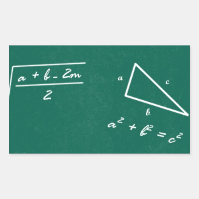 Adesivo Retangular geek de álgebra professor de matemática (Frente)