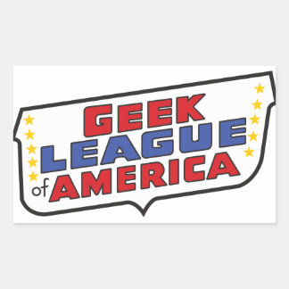 Adesivo Retangular Geek League of America Sticker